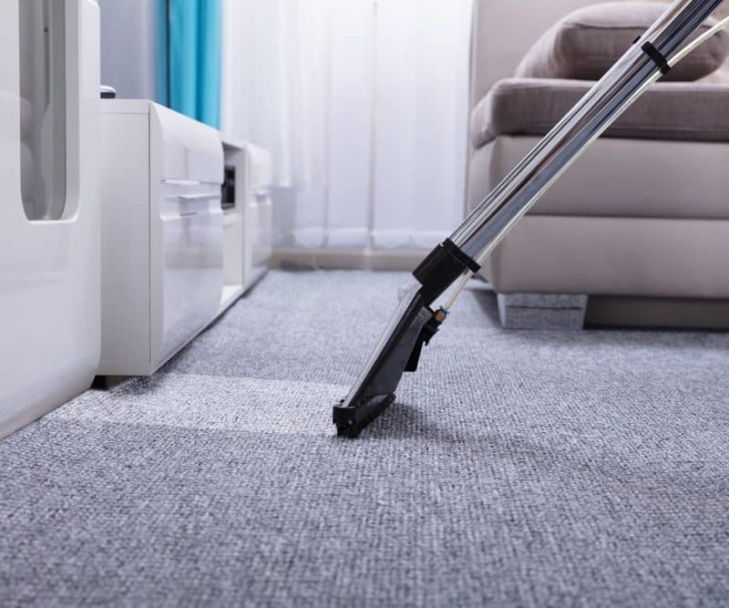Cleaning Carpet of Living Room